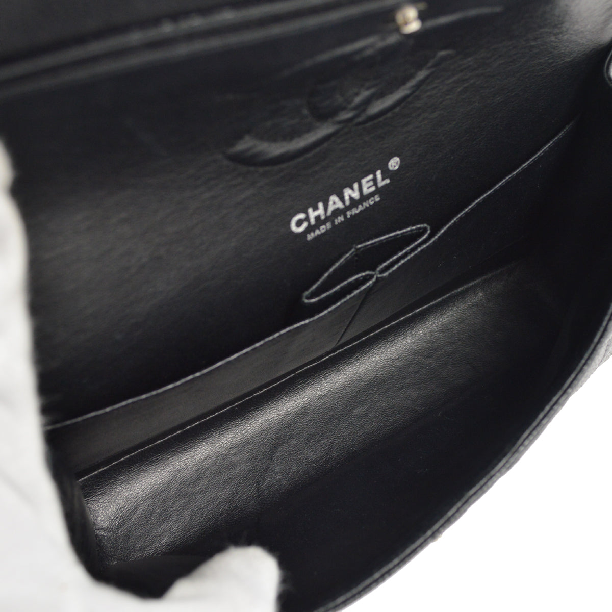 CHANEL Classic Double Flap Medium Shoulder Bag Black Caviar