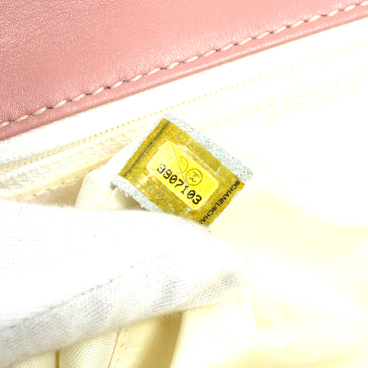 CHANEL Wild Stitch Handbag Pink Calfskin