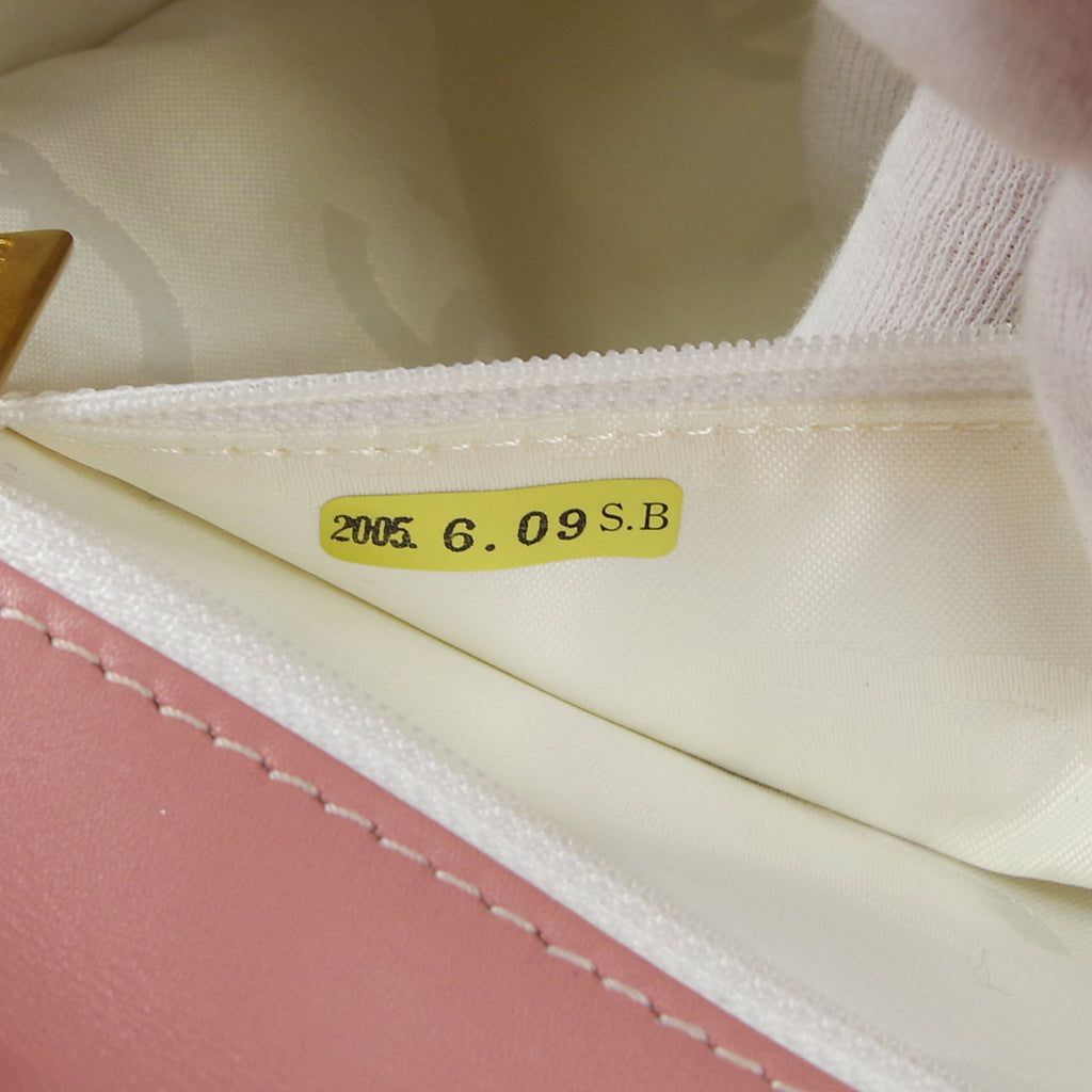 CHANEL Wild Stitch Handbag Pink Calfskin