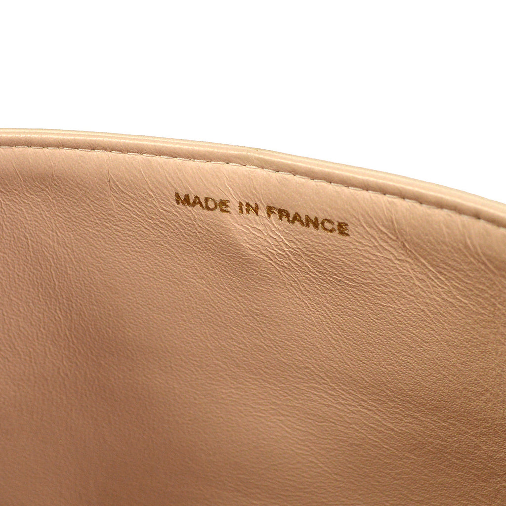 CHANEL 2000-2001 Classic Double Flap Small Pink Beige Lambskin