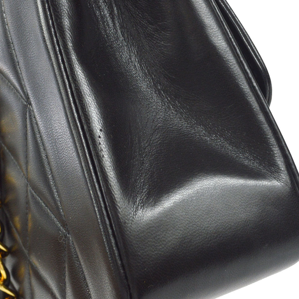 CHANEL Small Diana Chain Shoulder Bag Black Lambskin