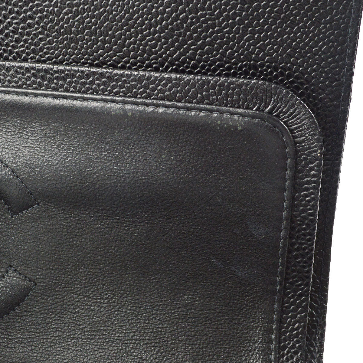 CHANEL Classic Double Flap Medium Shoulder Bag Black Caviar