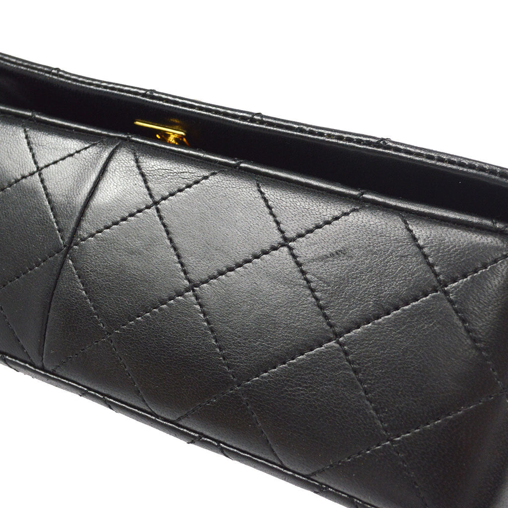 CHANEL Full Flap Chain Shoulder Bag Black Lambskin