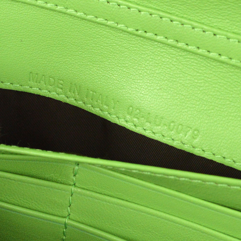 Christian Dior 2009 Trotter Chain Wallet Light Green 28012