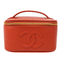CHANEL Cosmetic Vanity Handbag Red Caviar