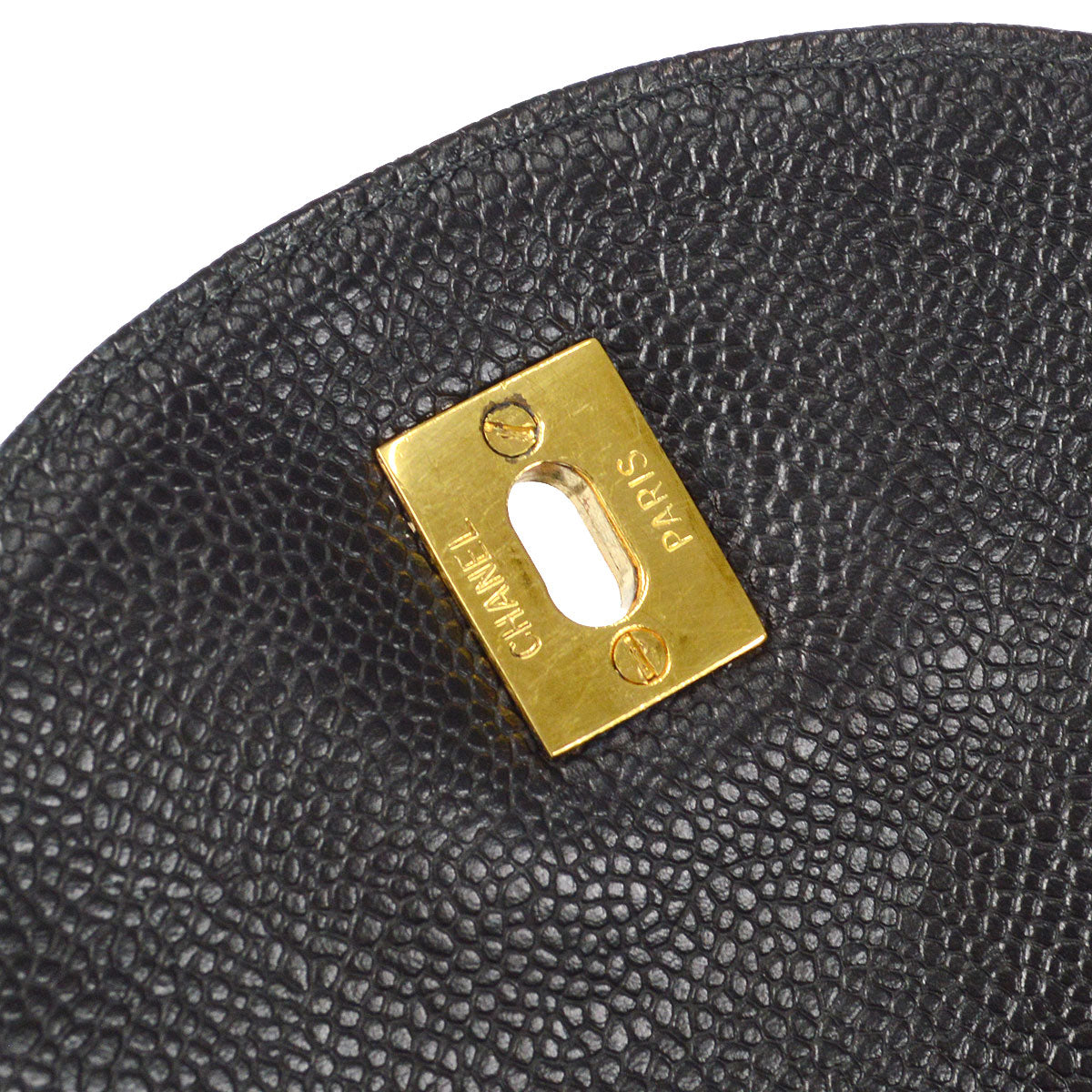 CHANEL Triple CC Chain Backpack Bag Black Caviar