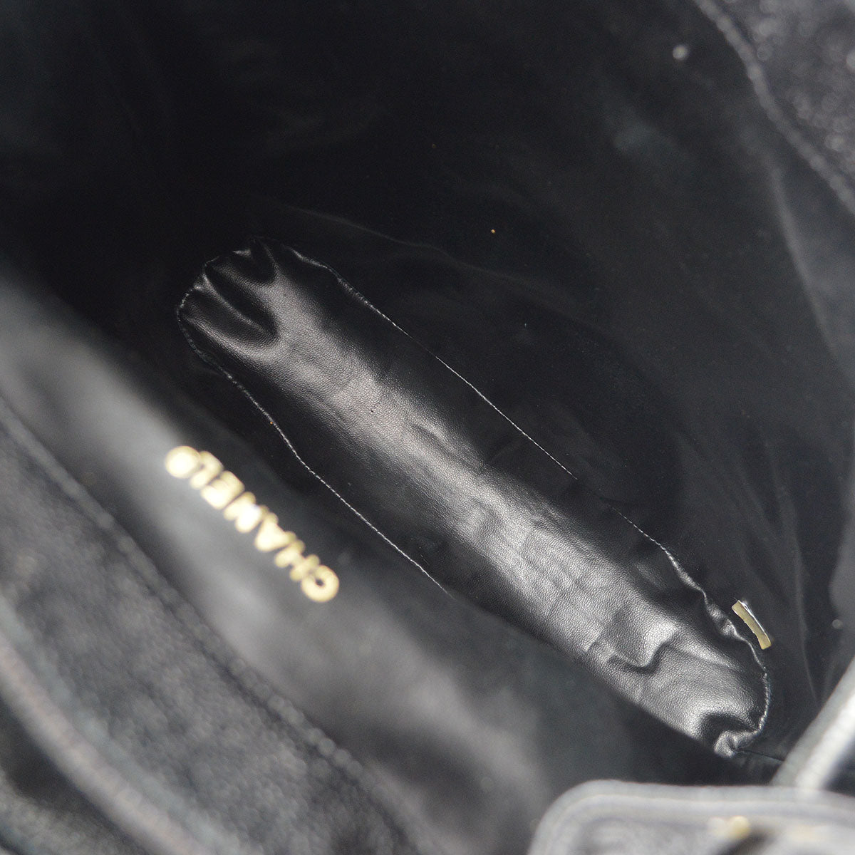 CHANEL Triple CC Chain Backpack Bag Black Caviar