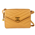 CHANEL 1994-1996 Diagonal Pocket Camera Bag Jumbo Beige Caviar