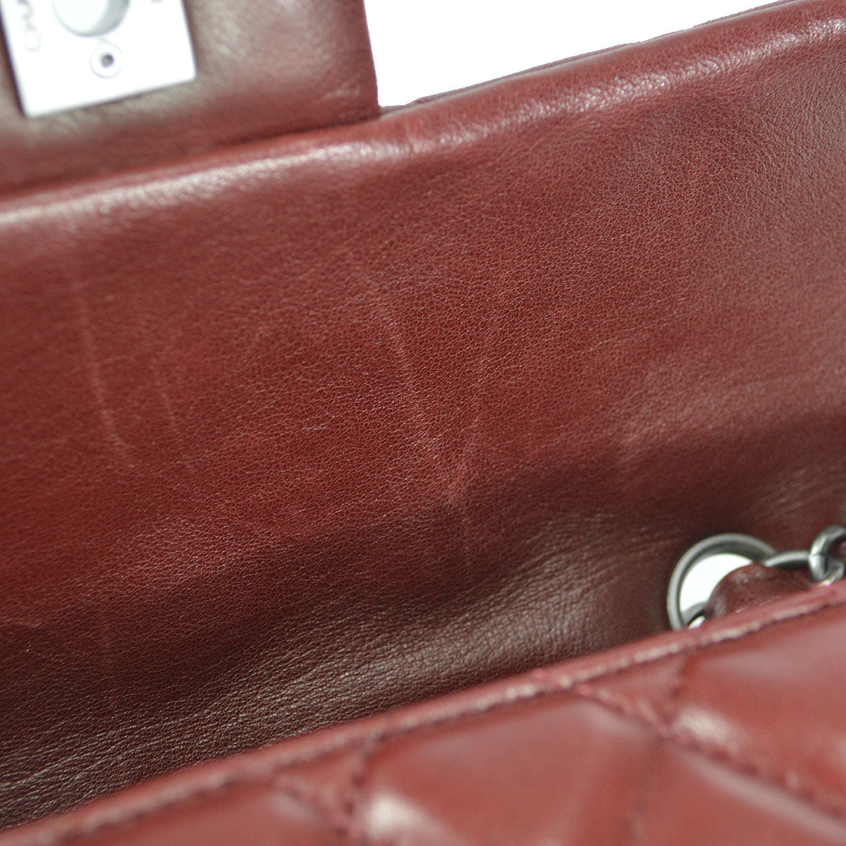 CHANEL East West Shoulder Bag Brown Lambskin