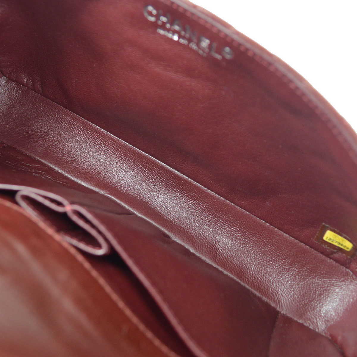 CHANEL East West Shoulder Bag Brown Lambskin