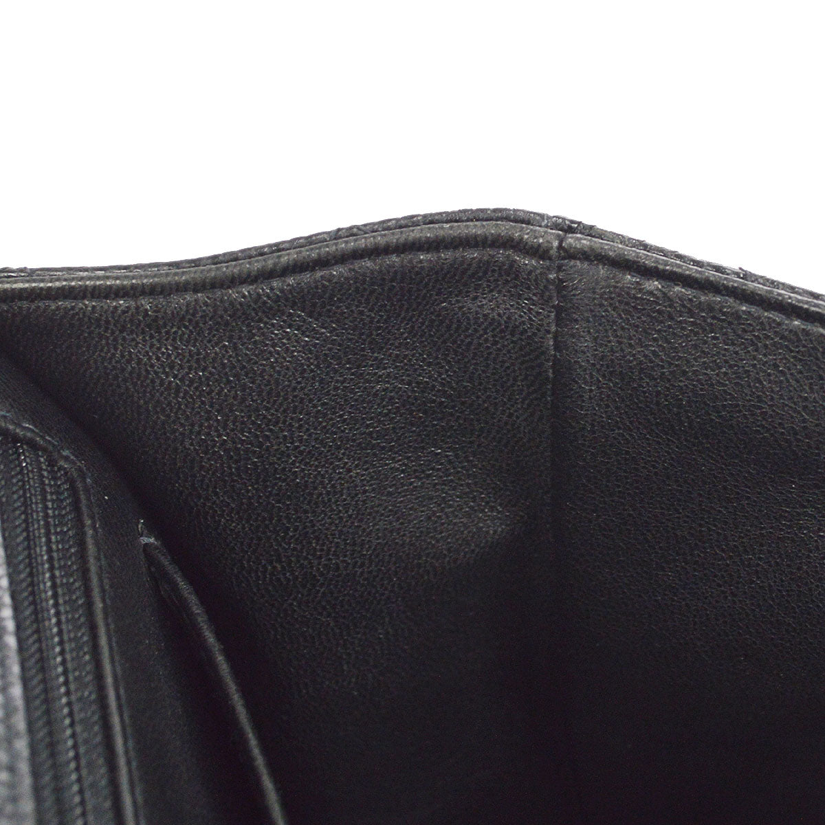 CHANEL Classic Flap Jumbo Double Chain Shoulder Bag Black Caviar