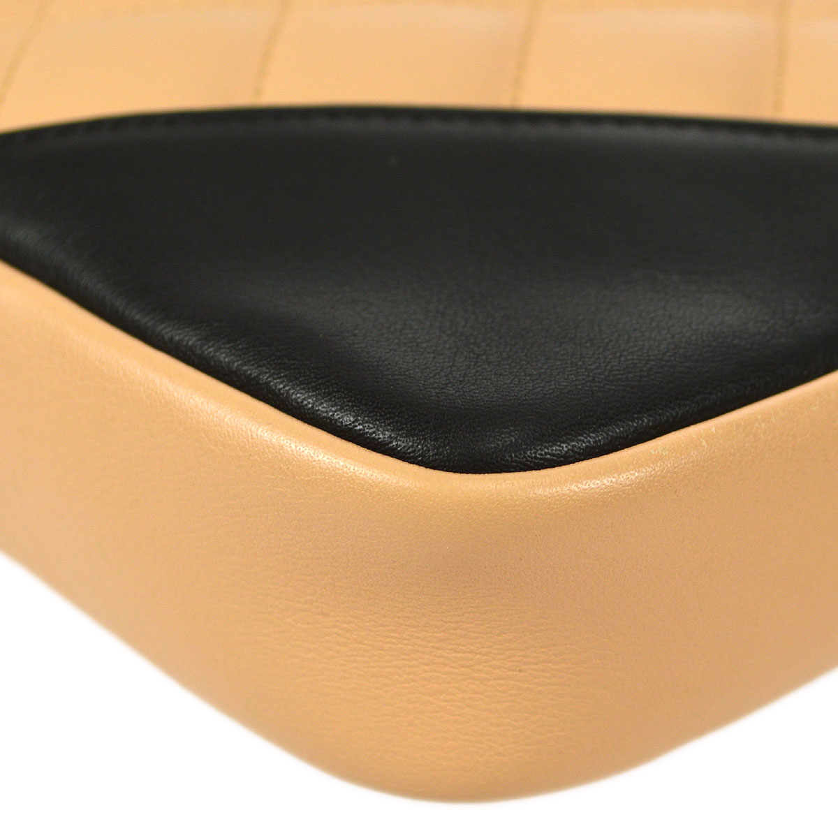 CHANEL Cambon Ligne Handbag Beige Calfskin