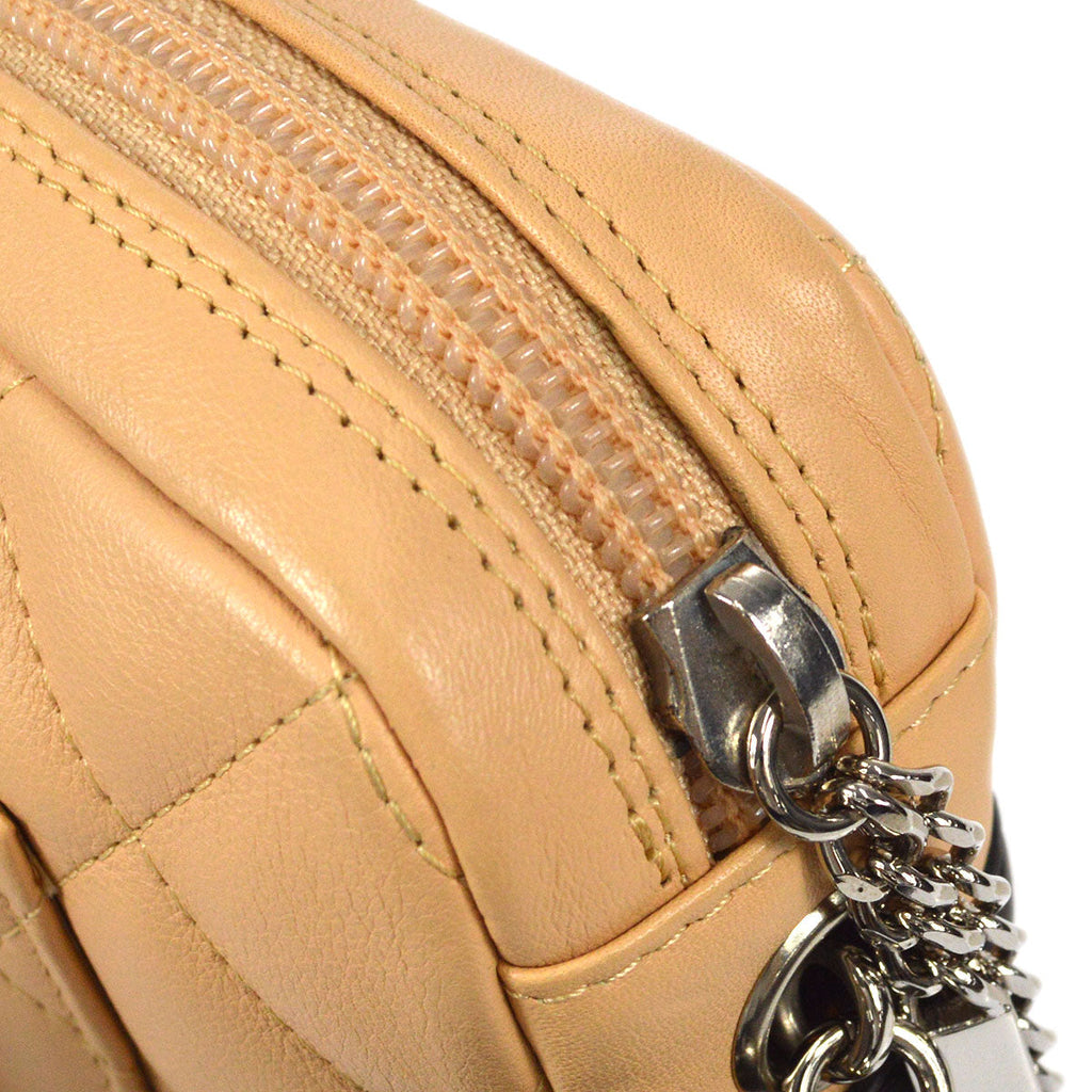 CHANEL Cambon Ligne Handbag Beige Calfskin
