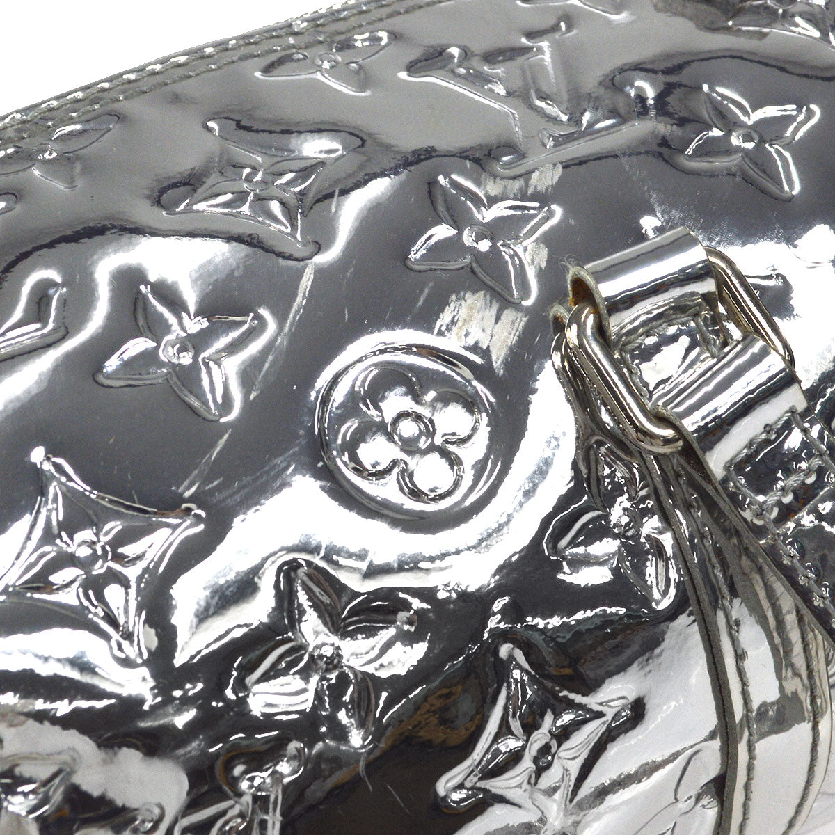 LOUIS VUITTON PAPILLON HANDBAG MONOGRAM MIROIR ARGENT M95269