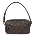 CHANEL Cambon Ligne Handbag Brown Calfskin
