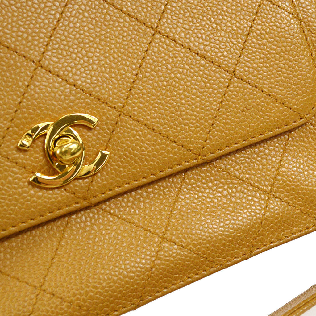 CHANEL Handbag Beige Caviar