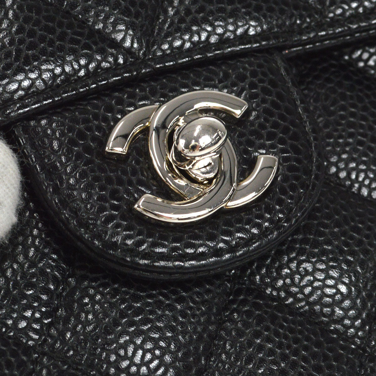 CHANEL Classic Flap Mini Square Chain Shoulder Bag Black Caviar