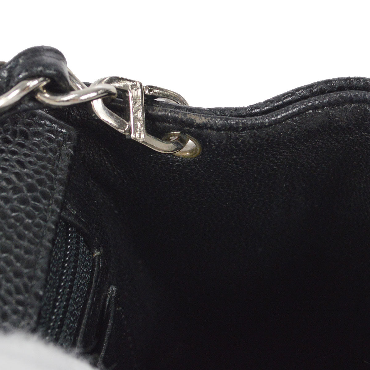 CHANEL Classic Flap Mini Square Chain Shoulder Bag Black Caviar