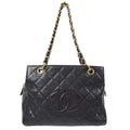 CHANEL Petite Timeless Tote PTT Chain Handbag Black Caviar