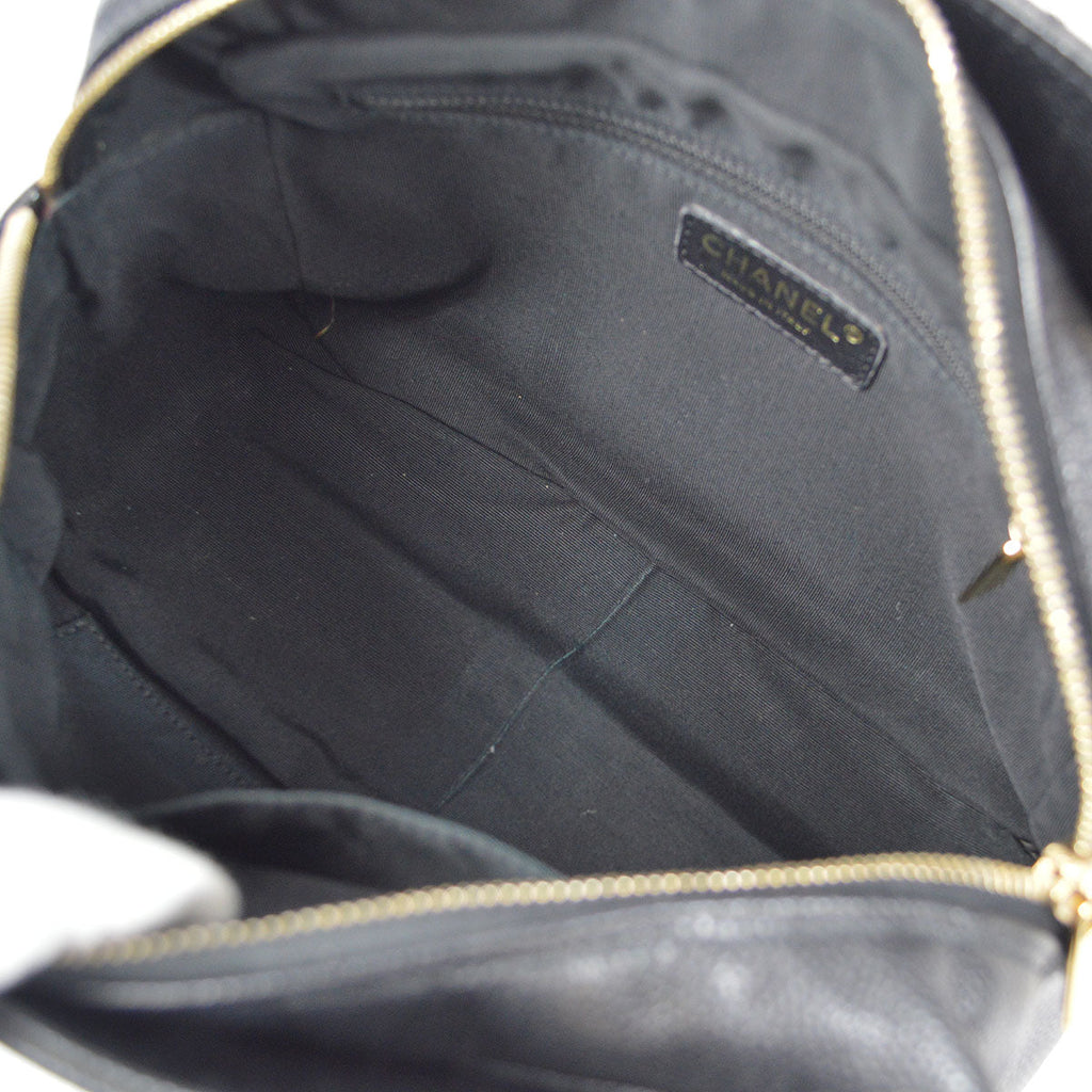 CHANEL Petite Timeless Tote PTT Chain Handbag Black Caviar