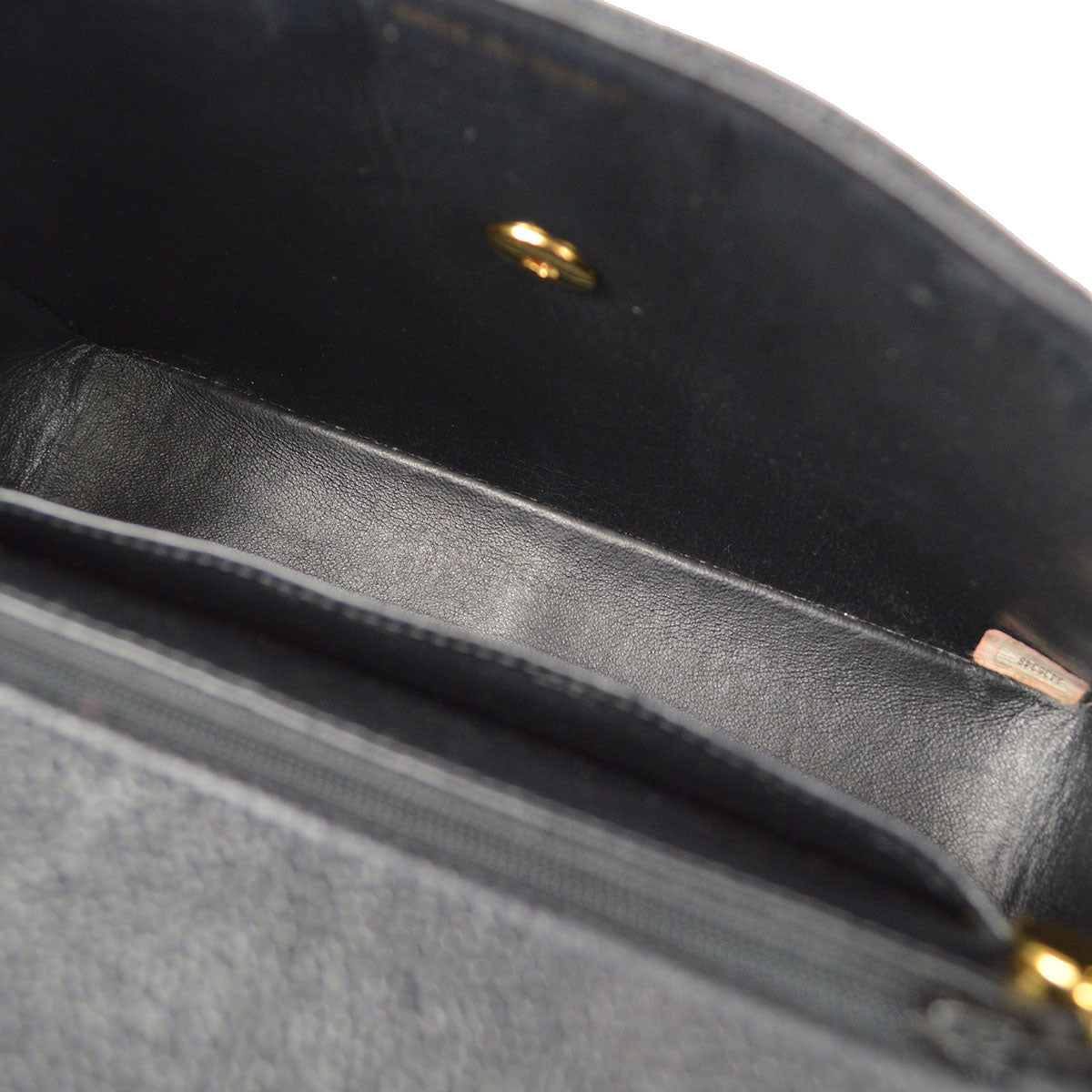 CHANEL Mademoiselle Double Chain Shoulder Bag Black Caviar