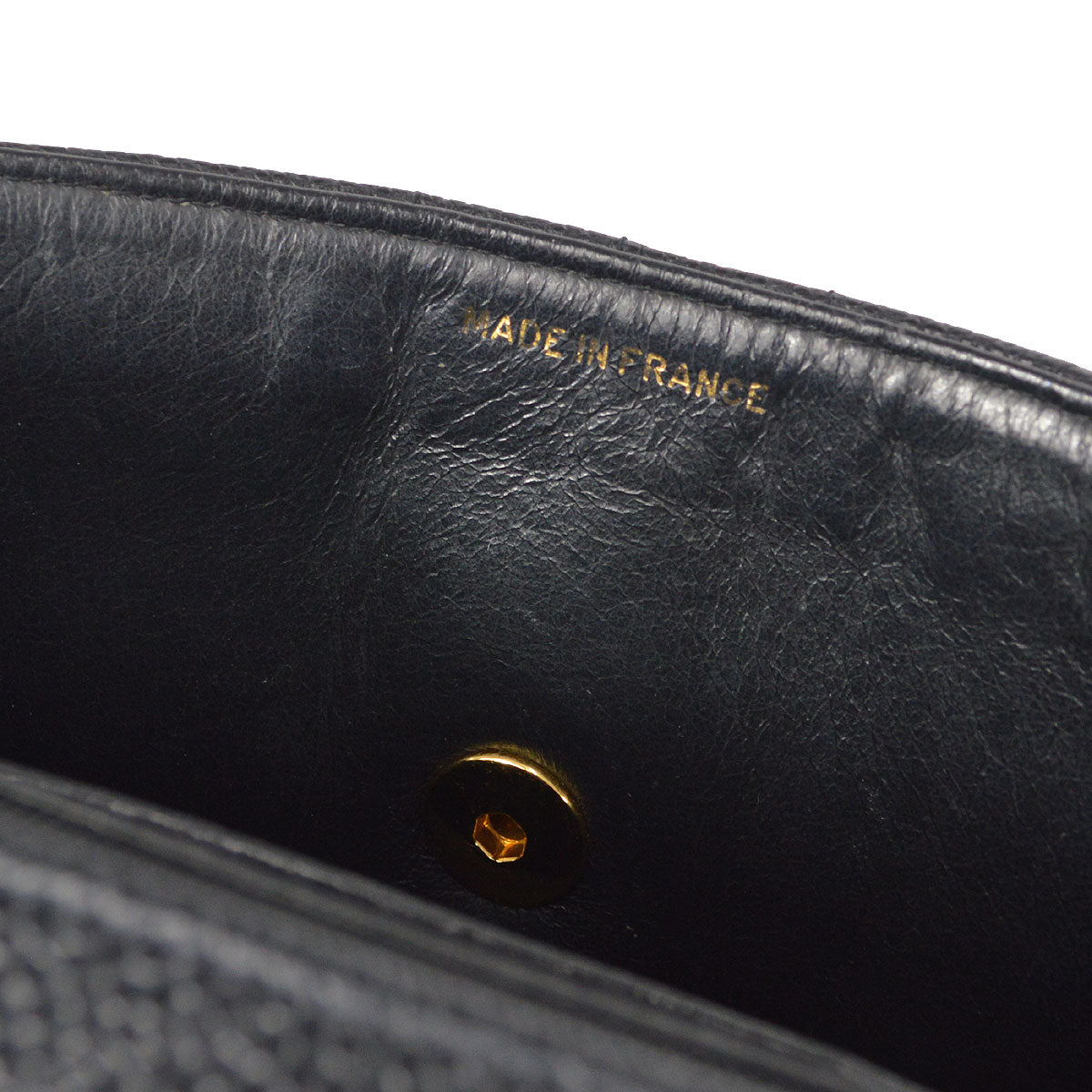 CHANEL Mademoiselle Double Chain Shoulder Bag Black Caviar