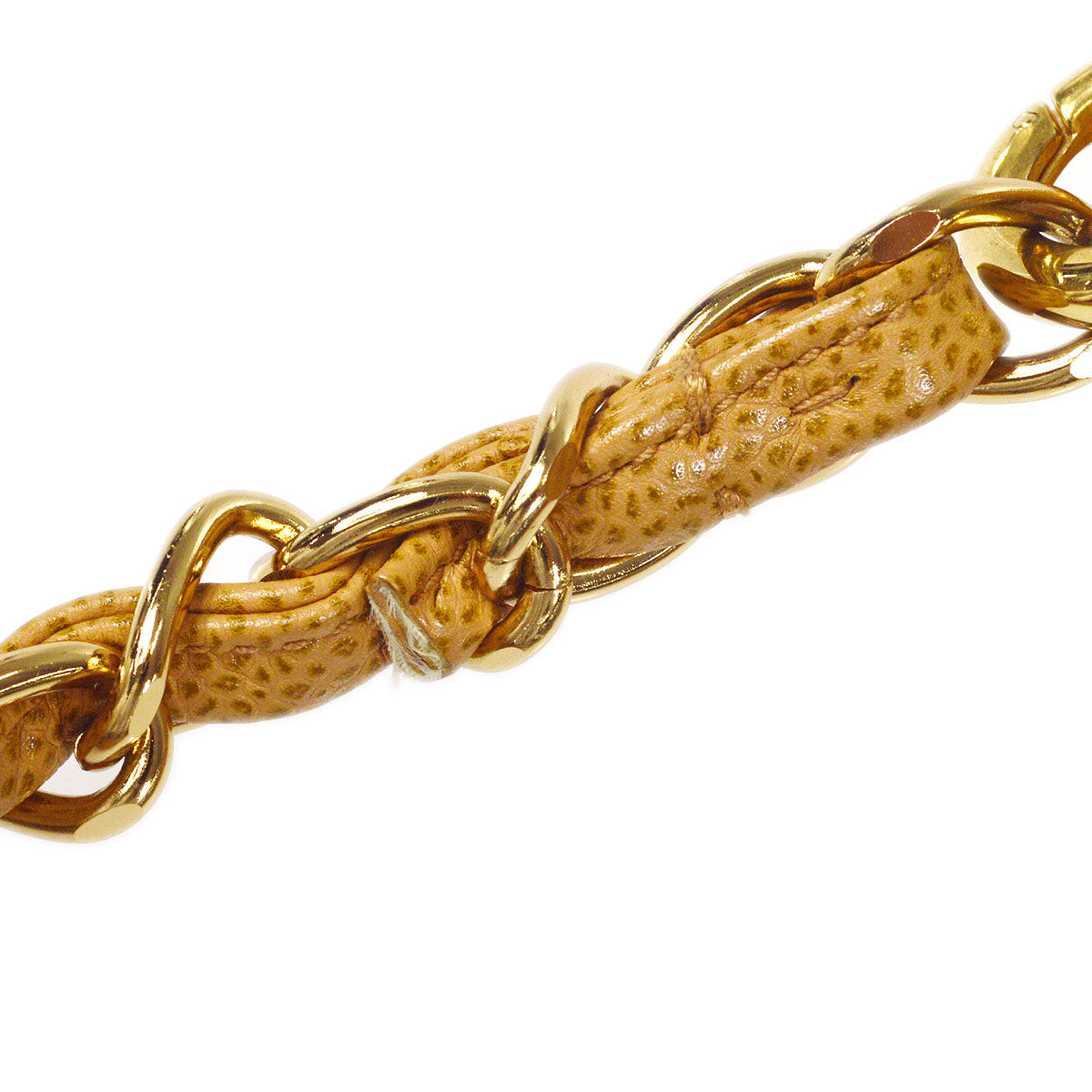 CHANEL Chain Shoulder Bag Beige Caviar