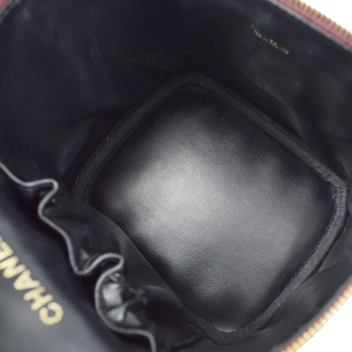 CHANEL Cosmetic Vanity Handbag Brown Caviar