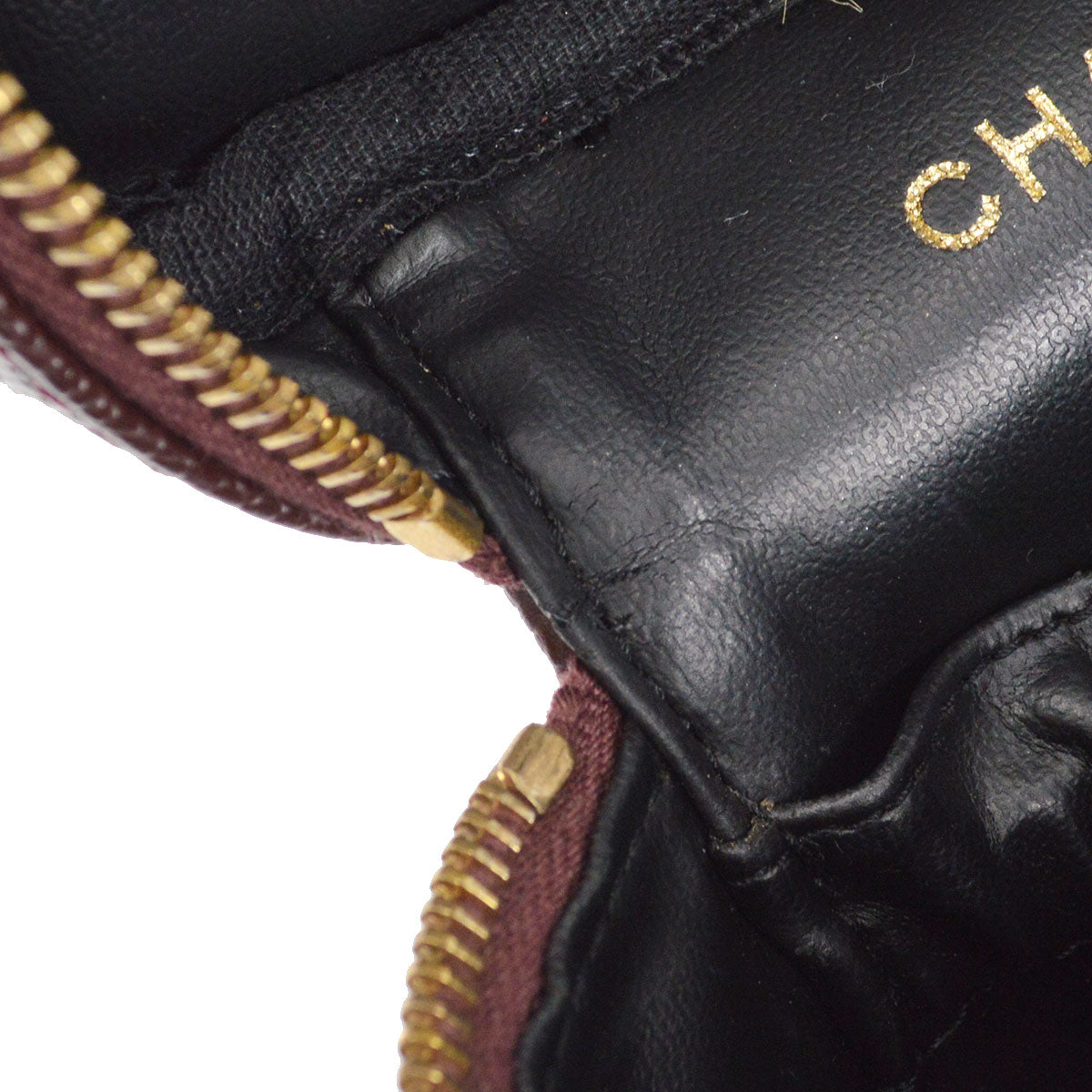 CHANEL Cosmetic Vanity Handbag Brown Caviar
