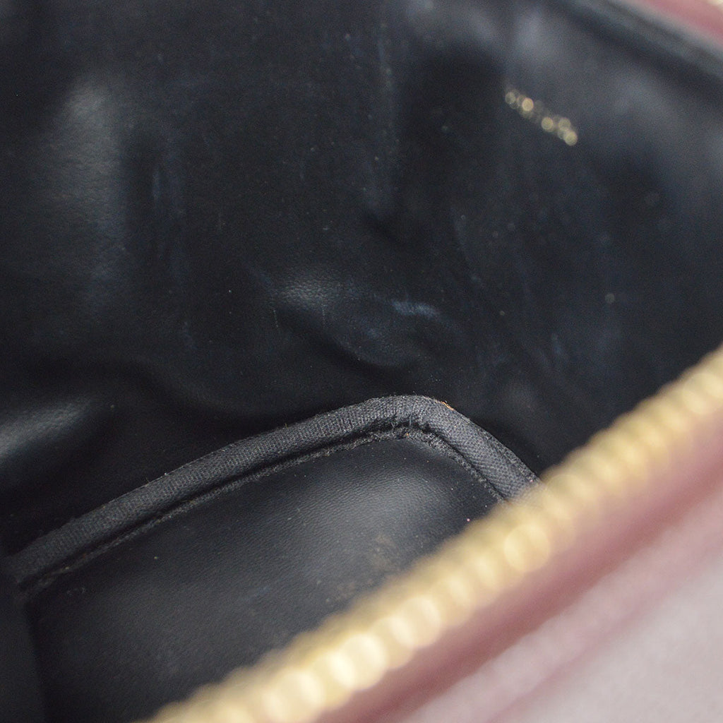 CHANEL Cosmetic Vanity Handbag Brown Caviar