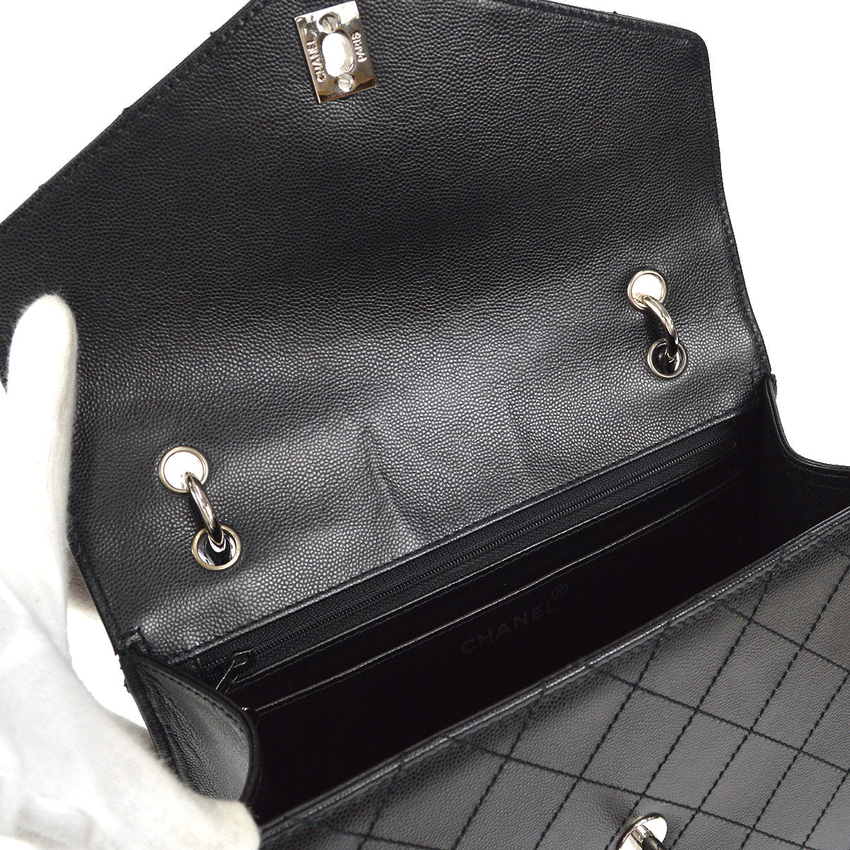 CHANEL Handbag Black Caviar
