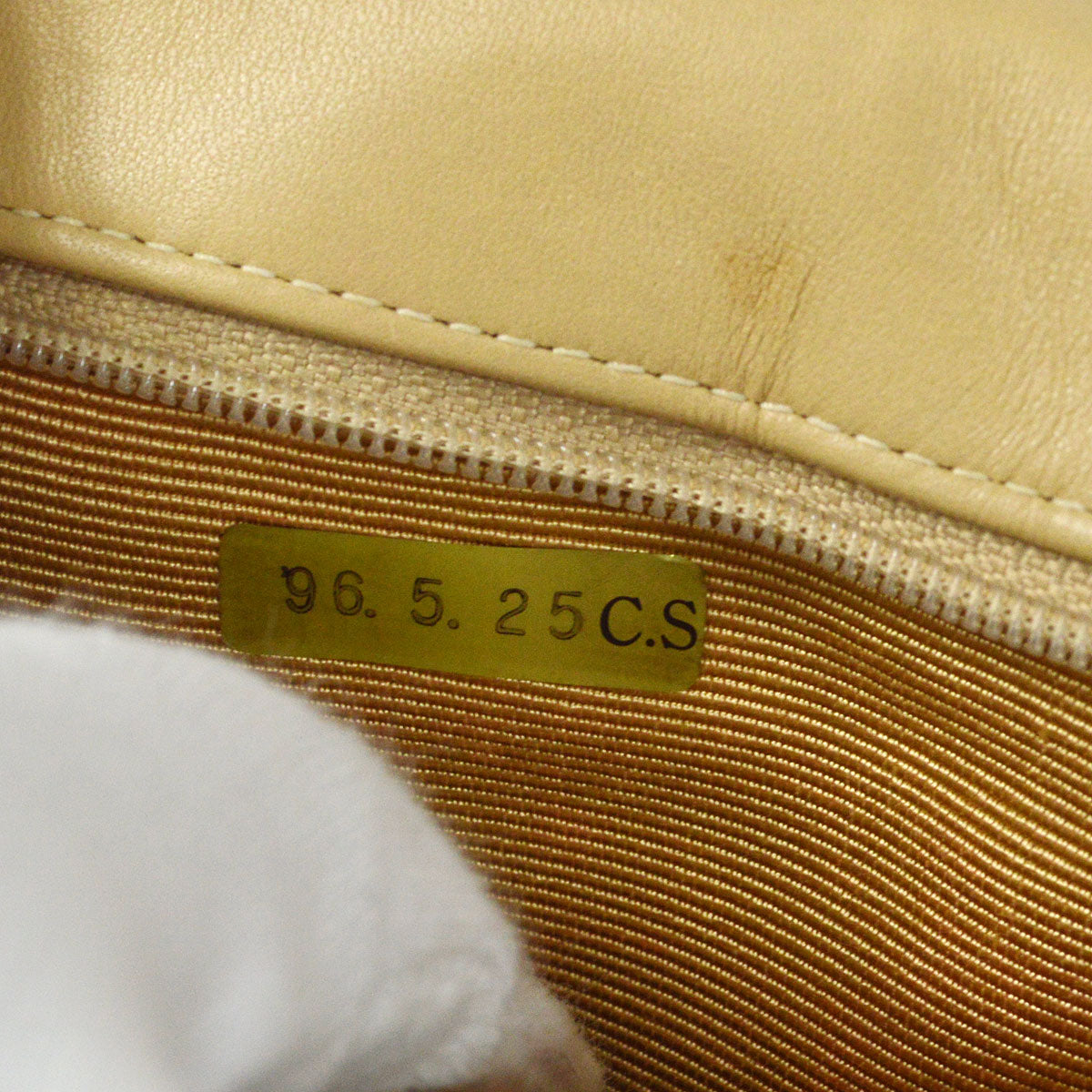 CHANEL Classic Single Flap Small Shoulder Bag Beige Lambskin