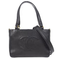 CHANEL 2way Shoulder Handbag Black Caviar