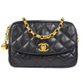 CHANEL Bijou Chain Shoulder Bag Black Lambskin