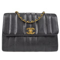 CHANEL Classic Flap Mademoiselle Double Chain Shoulder Bag Caviar