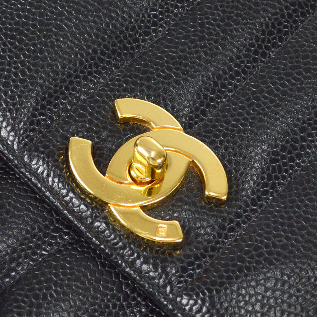 CHANEL Classic Flap Mademoiselle Double Chain Shoulder Bag Caviar