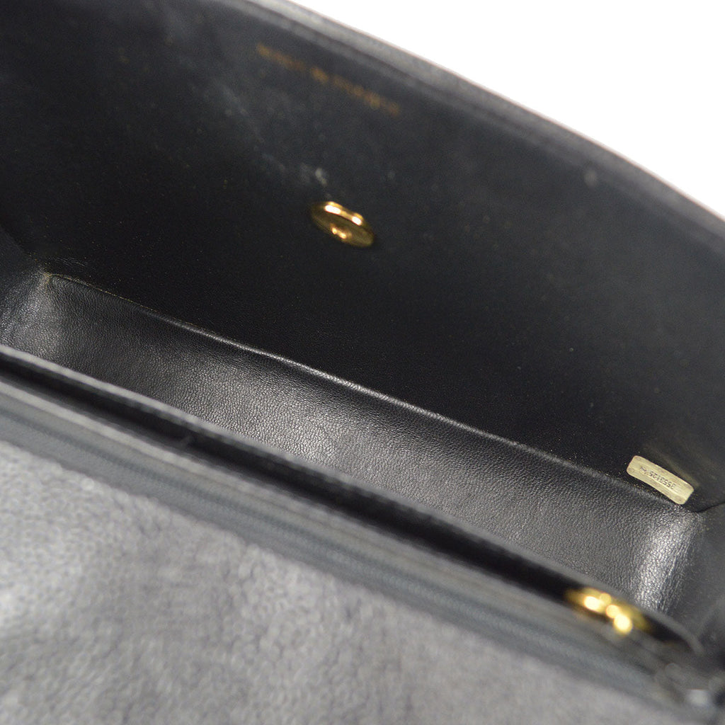 CHANEL Classic Flap Mademoiselle Double Chain Shoulder Bag Caviar