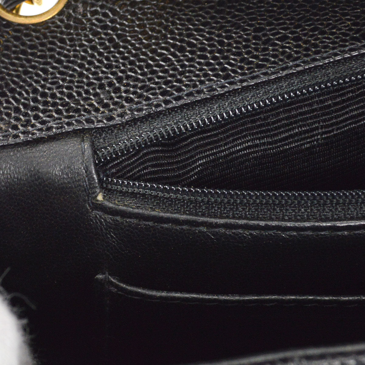 CHANEL Classic Flap Mademoiselle Double Chain Shoulder Bag Caviar