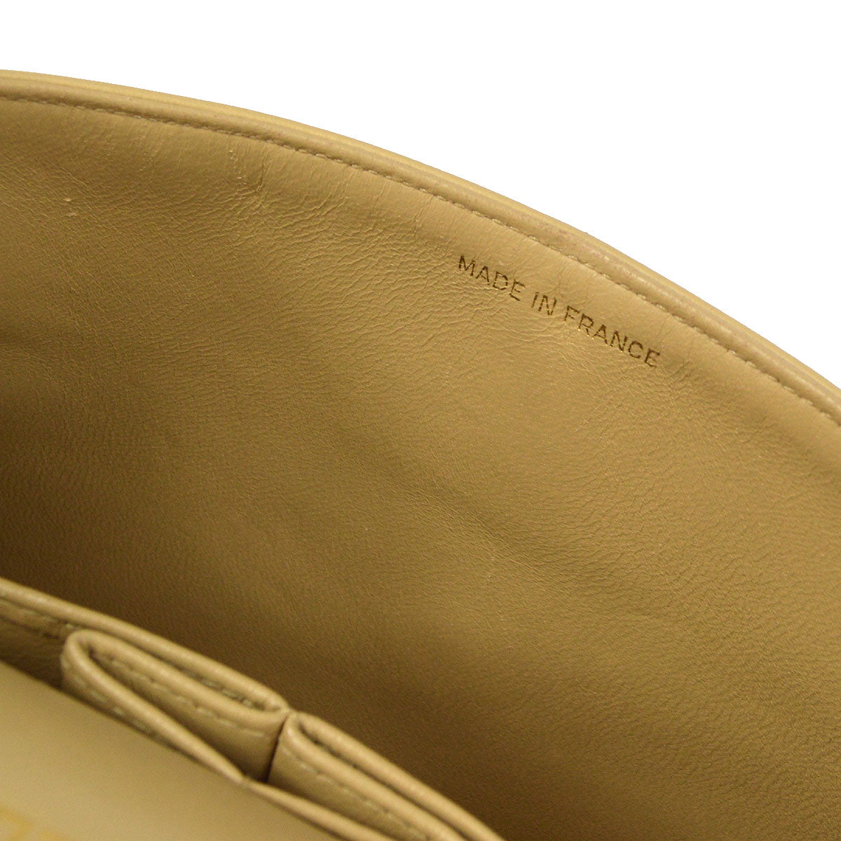 CHANEL Classic Double Flap Small Shoulder Bag Beige Lambskin