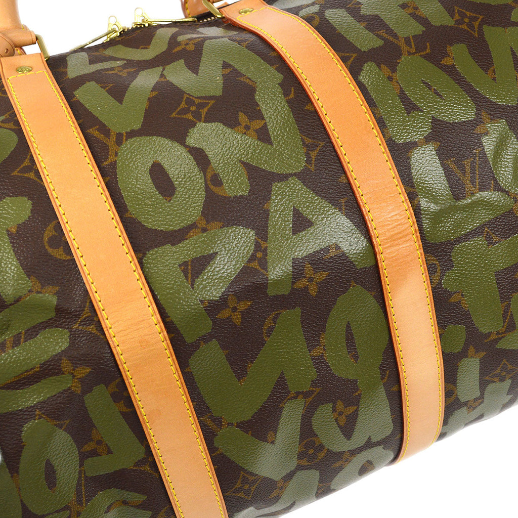 LOUIS VUITTON DUFFLE KEEPALL 50 TRAVEL HANDBAG MONOGRAM GRAFFITI M92196