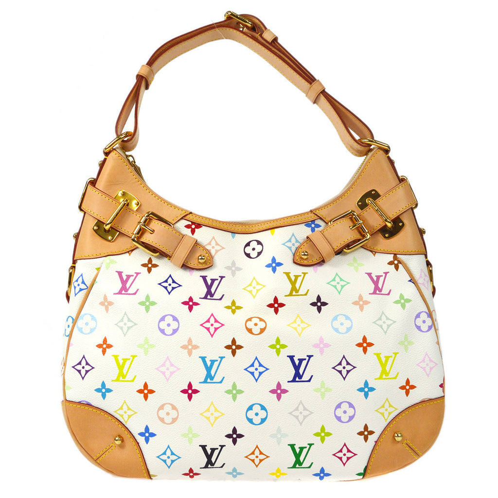 LOUIS VUITTON GRETA HANDBAG MONOGRAM MULTICOLOR WHITE M40195