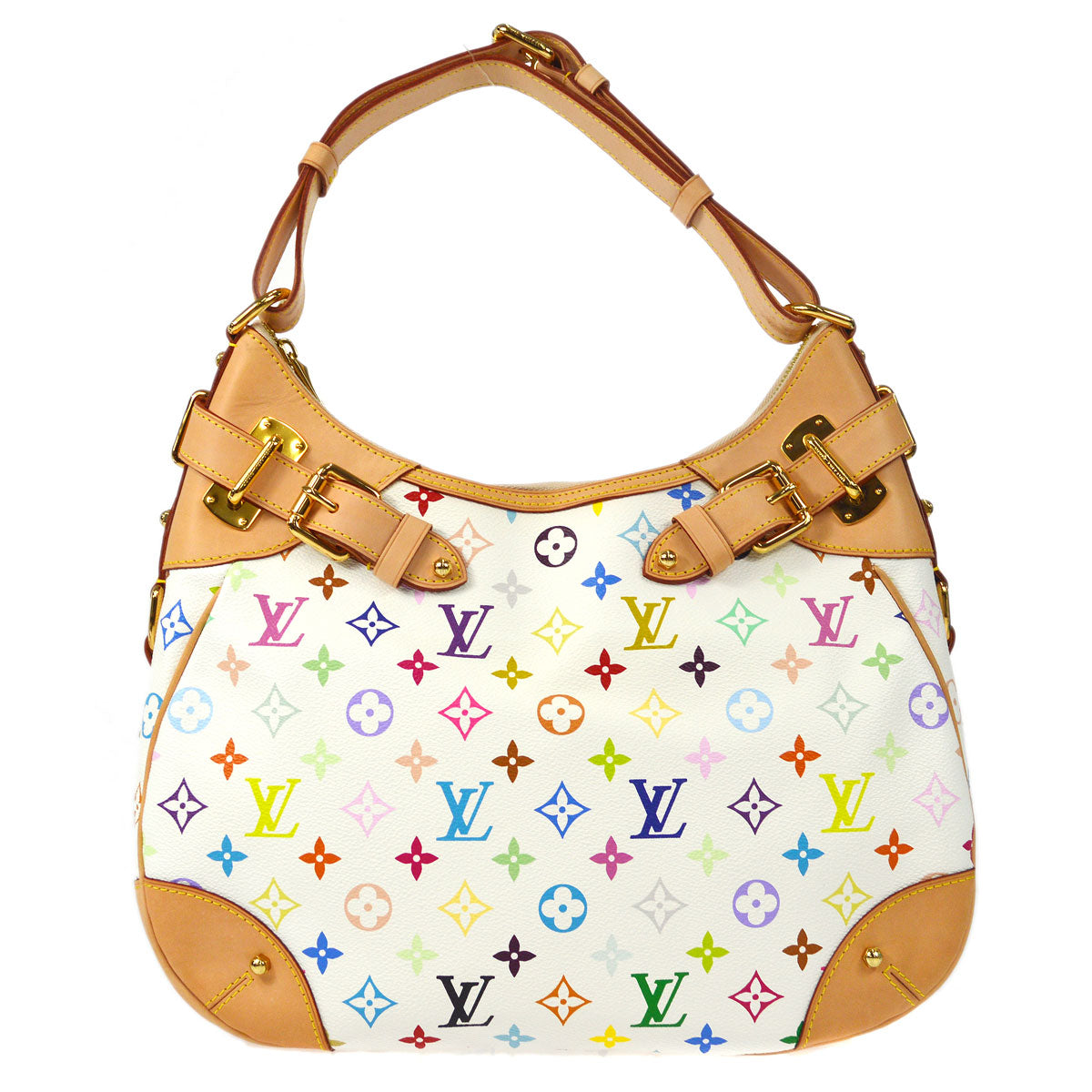LOUIS VUITTON GRETA HANDBAG MONOGRAM MULTICOLOR WHITE M40195