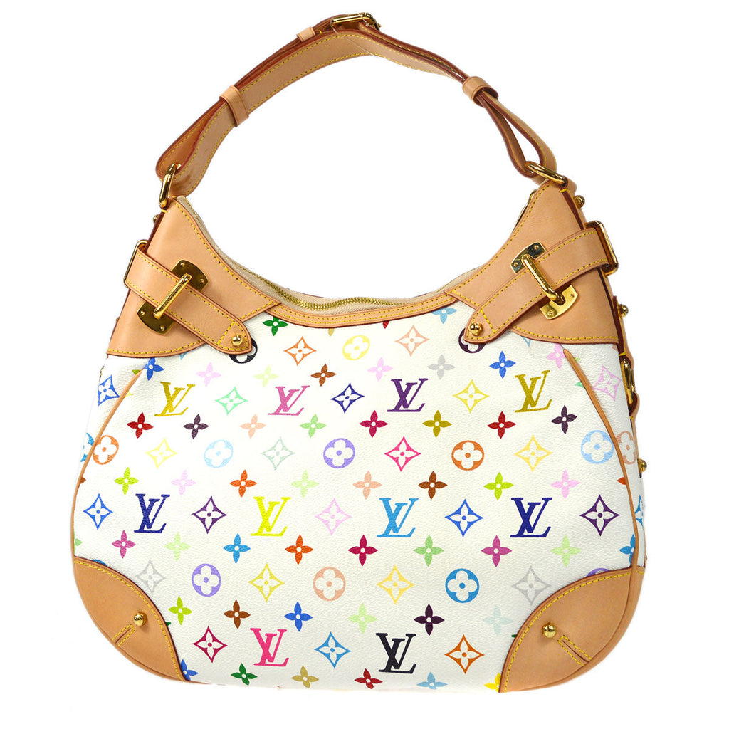 LOUIS VUITTON GRETA HANDBAG MONOGRAM MULTICOLOR WHITE M40195