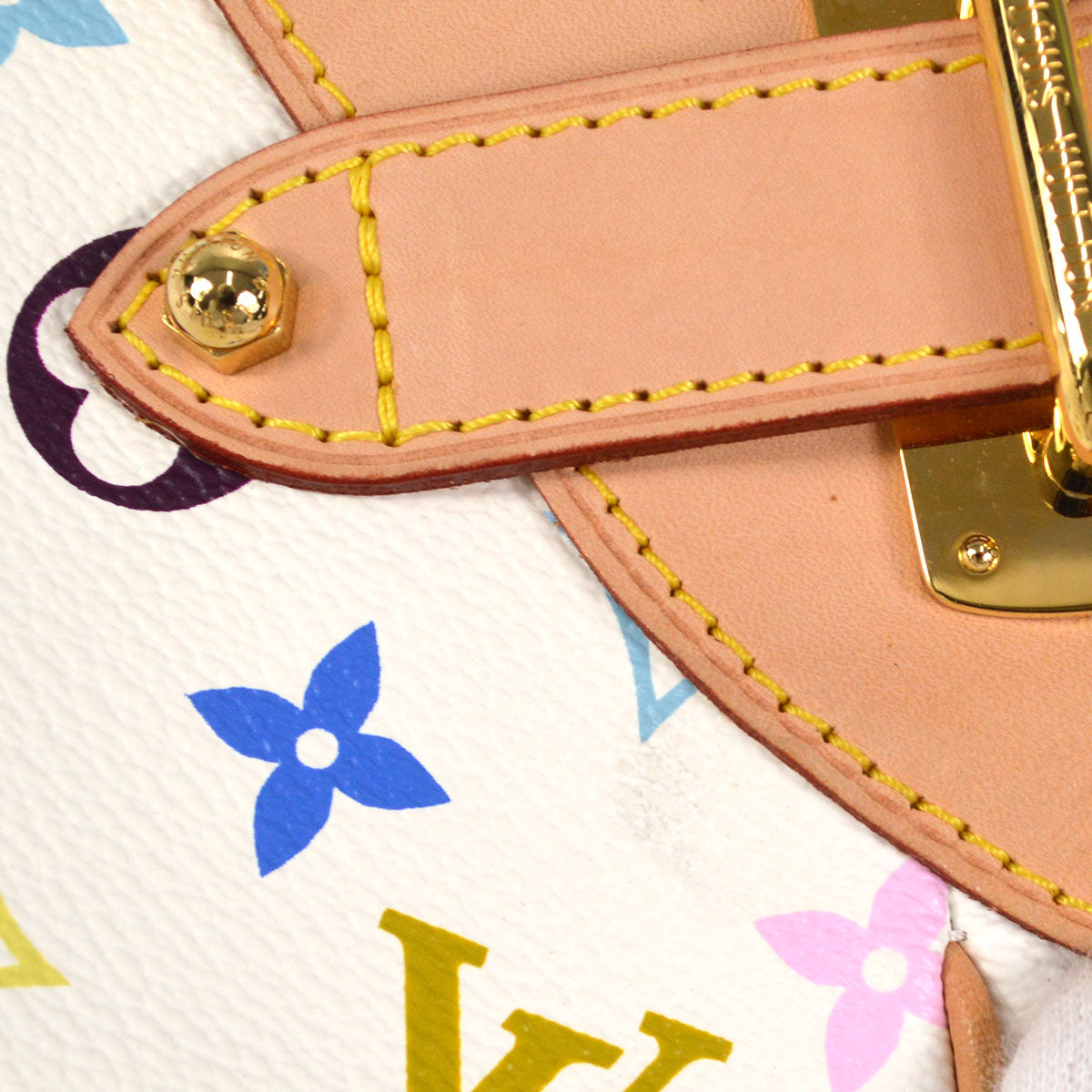 LOUIS VUITTON GRETA HANDBAG MONOGRAM MULTICOLOR WHITE M40195