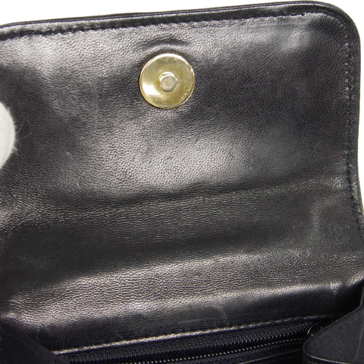 CHANEL * Jumbo Rhinestone Pearl Mini Shoulder Bag Black Satin