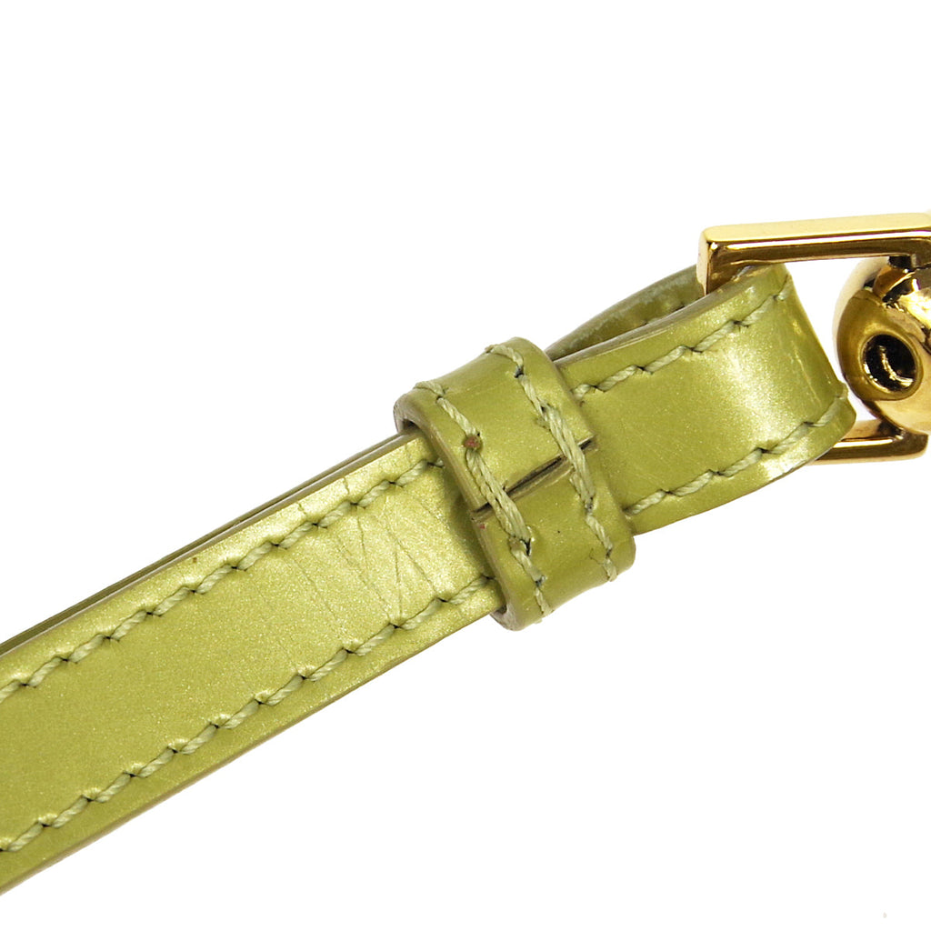 Christian Dior * 2000 Maris Pearl Shoulder Bag Green Python 66485