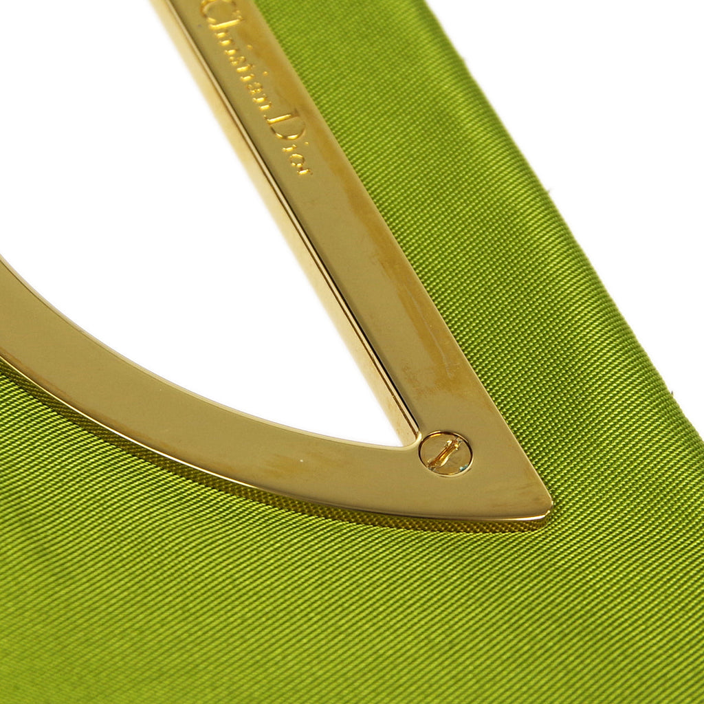 Christian Dior * 2000 Maris Pearl Shoulder Bag Green Python 66485
