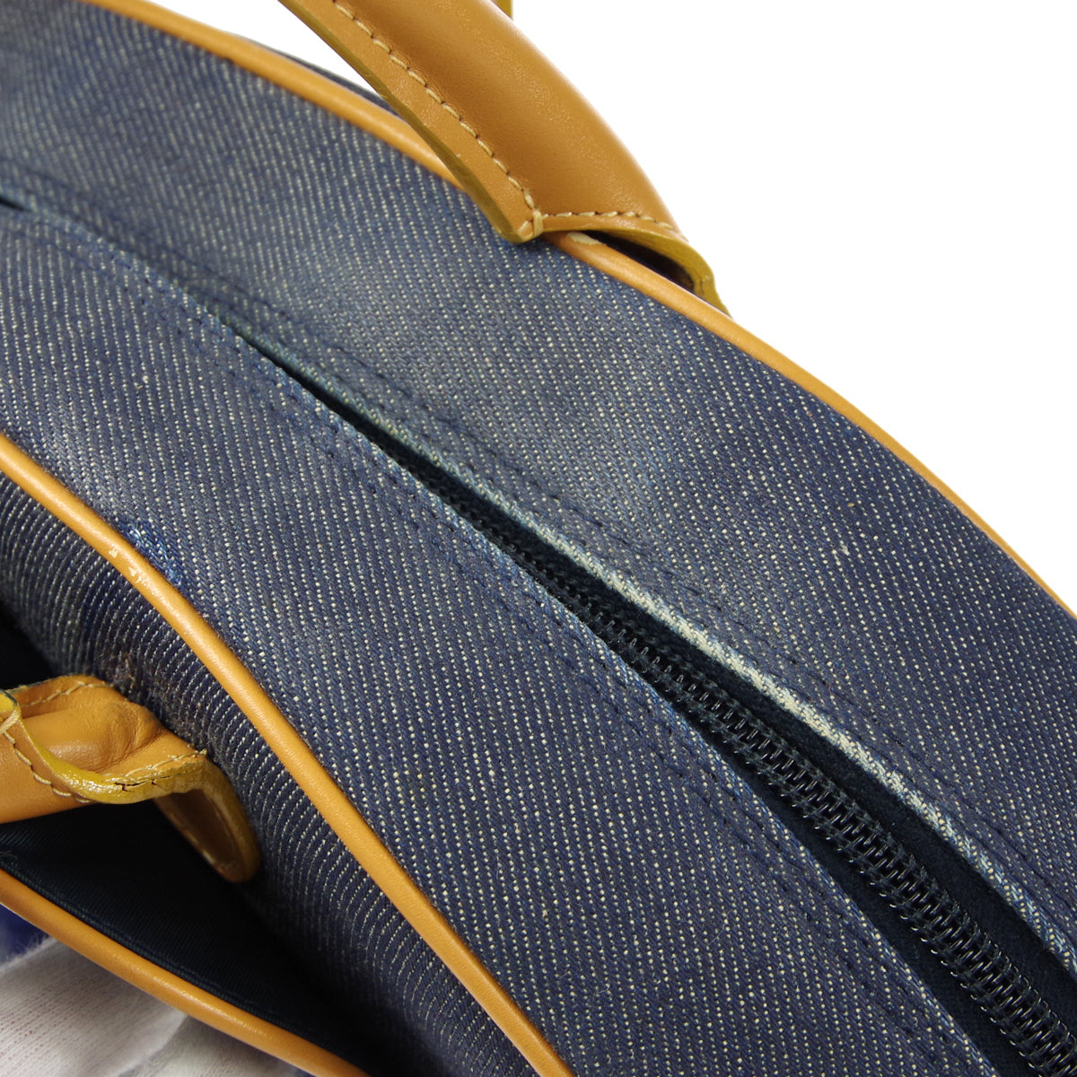 Christian Dior 2001 Double Saddle Handbag Denim 66413