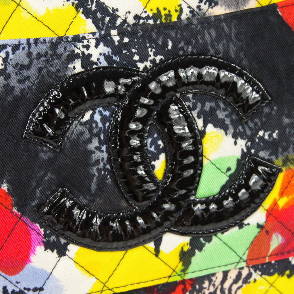 CHANEL 1997 watercolour floral printed Handbag