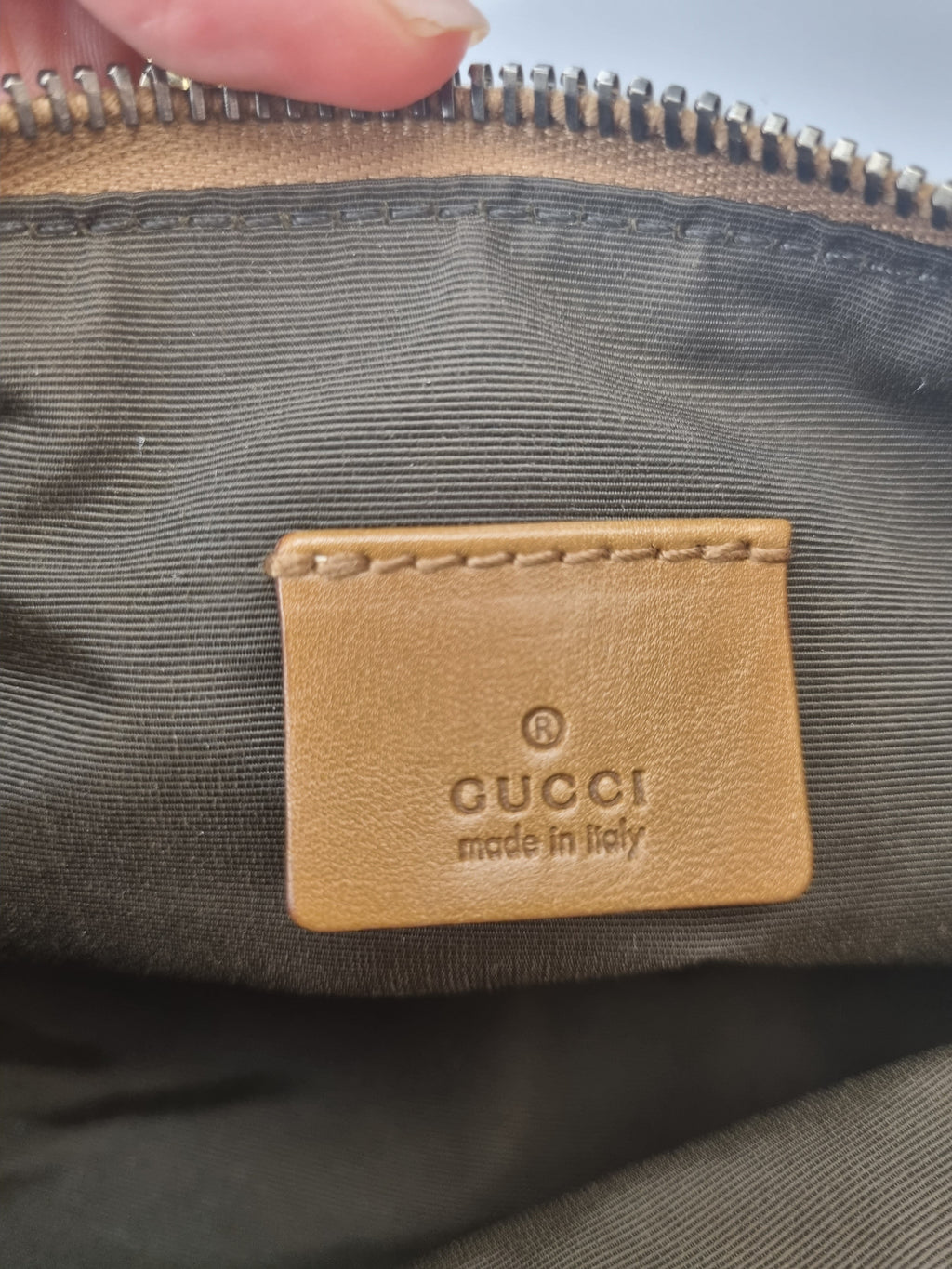 Gucci GG Beige/brown Canvas Pochette